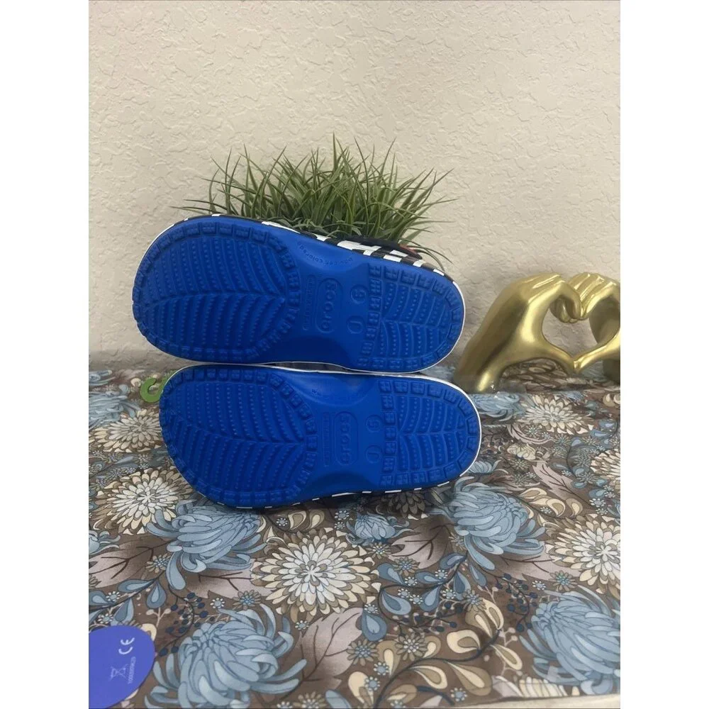 Crocs Unisex Kids NASCAR Bright Cobalt Durable Croslite Clog Size J 5